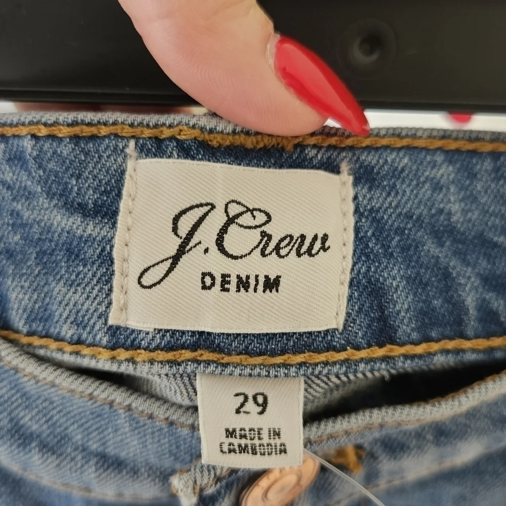 J. Crew High-Rise Denim Short in Tea Time Wash NWT
